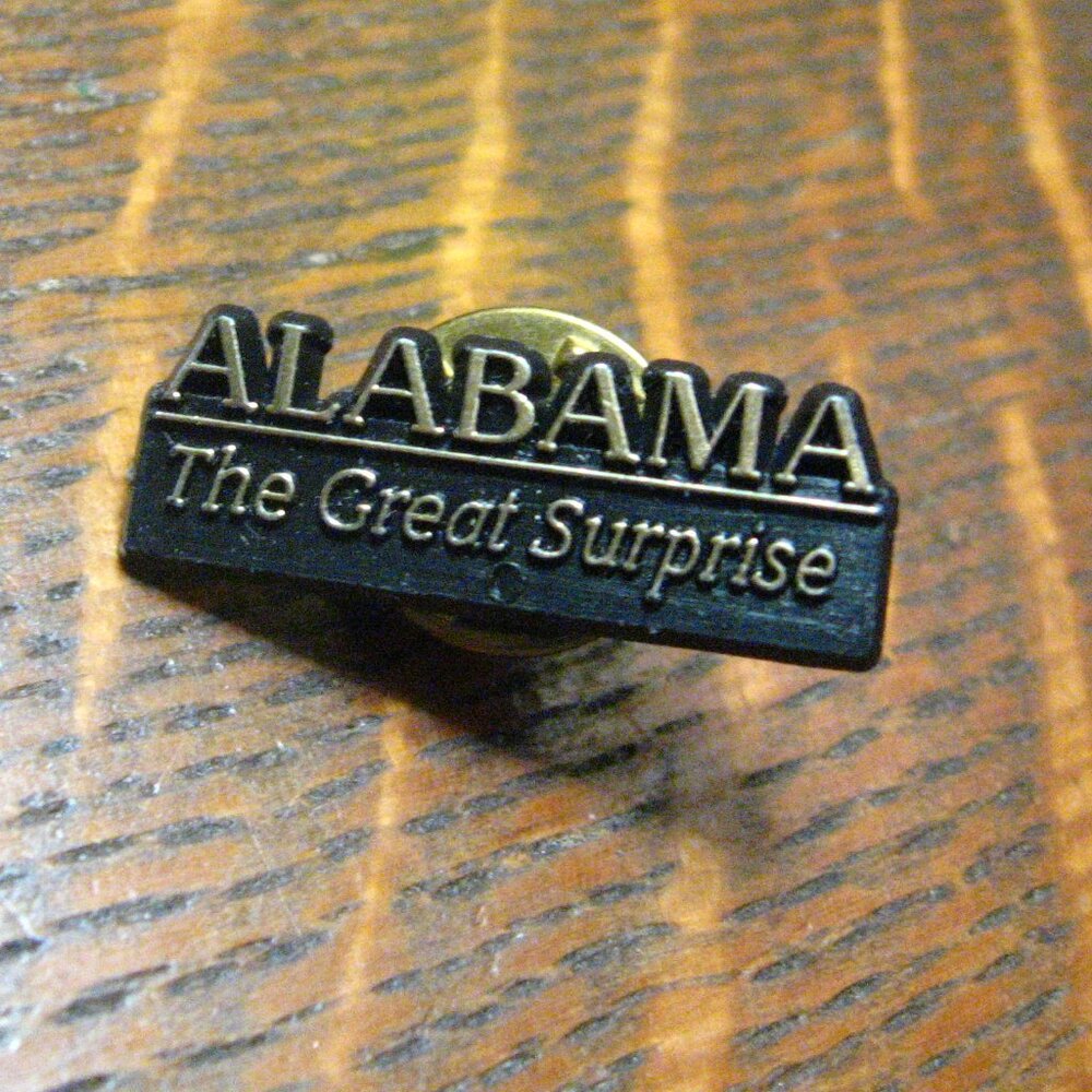 Alabama The Great Surprise Vintage Lapel Pin